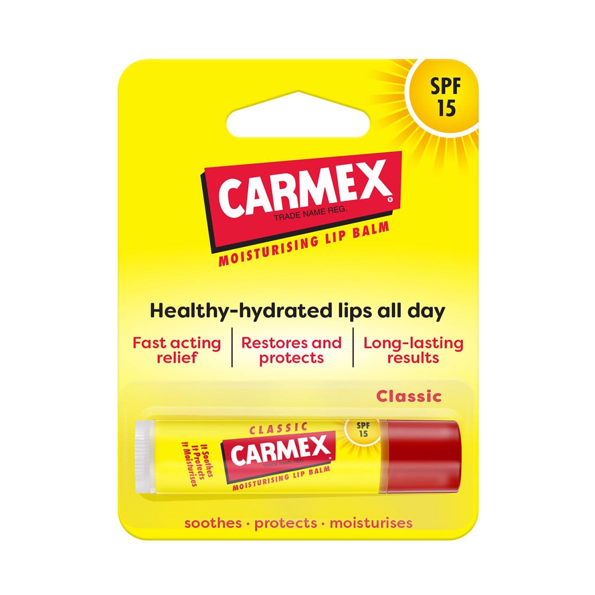 Бальзам-стік для губ Carmex Classic Lip Balm SPF 15 Classic, 4.25 г