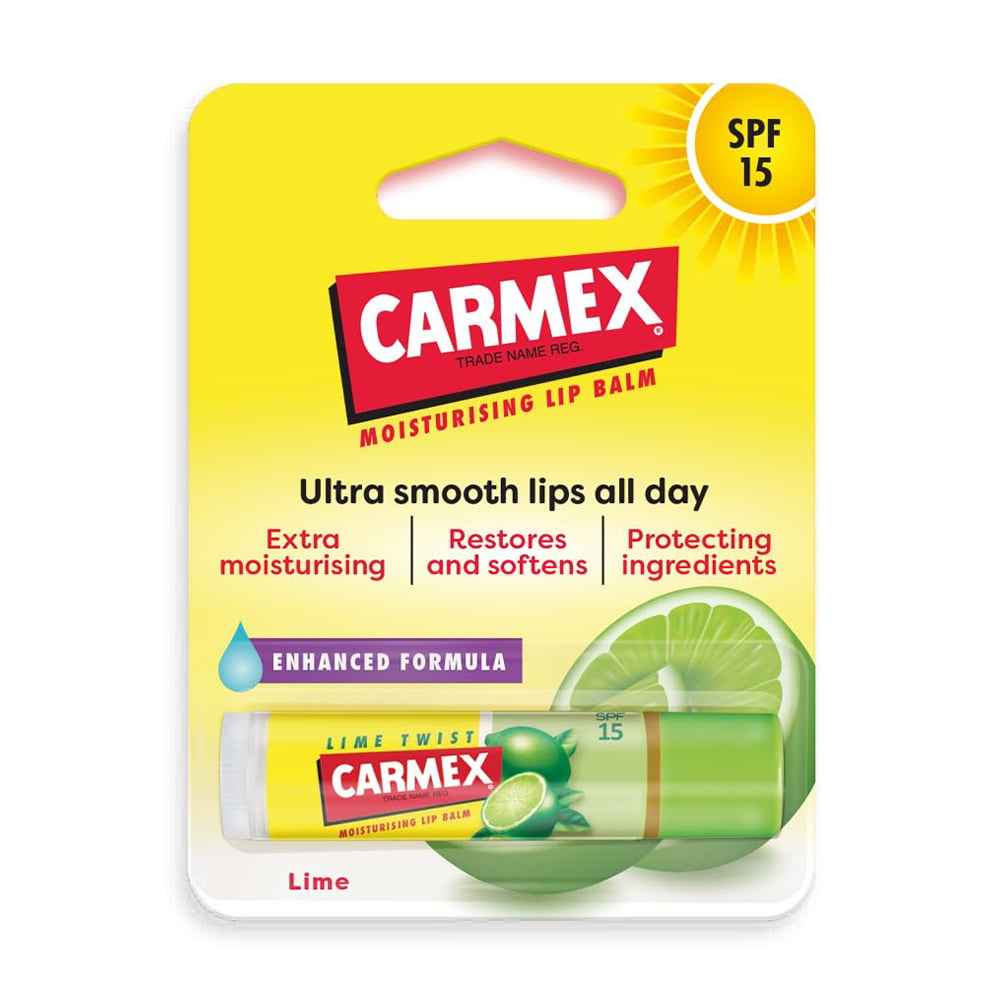 Зволожувальний бальзам-стік для губ Carmex Moisturising Lip Balm Lime, SPF 15, 4.25 г